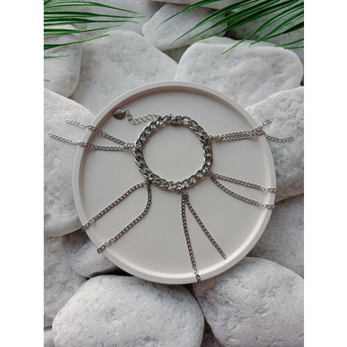 Браслет-цепочка Академия Важности, размер one size, серебристый