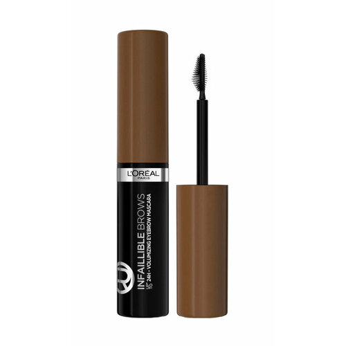 L'OREAL Тушь для бровей INFAILLIBLE Brows, 5 мл, 3 BRUNETTE odry тушь для бровей с микрофиброй dream brows 04 brunette