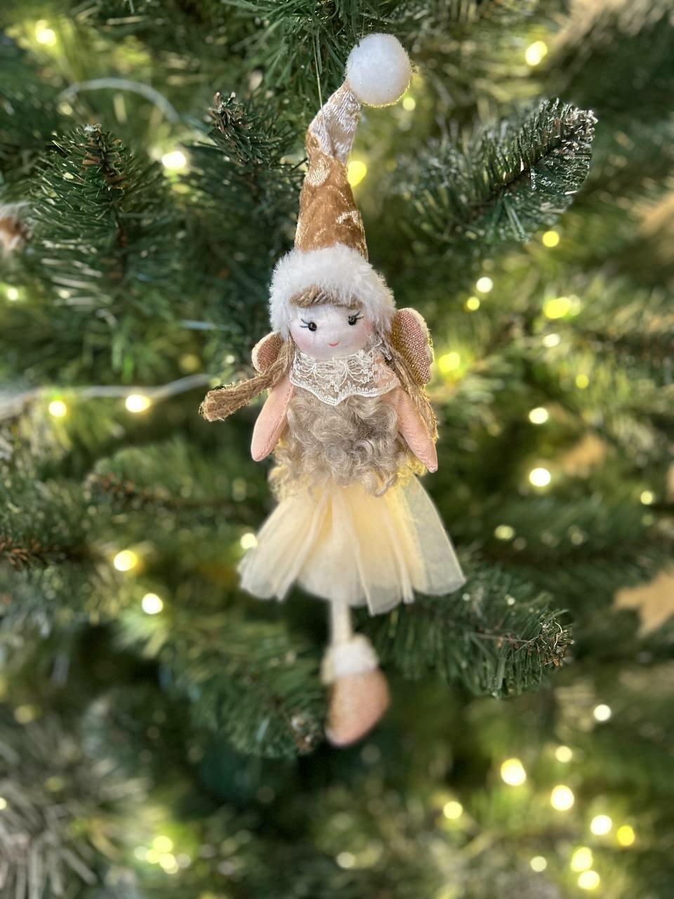 Рождественский ангел Зелёная плюшевая кукла-ангел Подарок на Новый Год украшение на елку кулон новогодние украшения Елочная игрушка