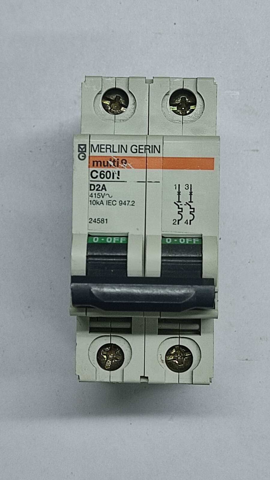 Schneider Electric MERLIN GERIN Multi 9 Выключатель автоматический двухполюсный 2А D С60N 6кА 24581