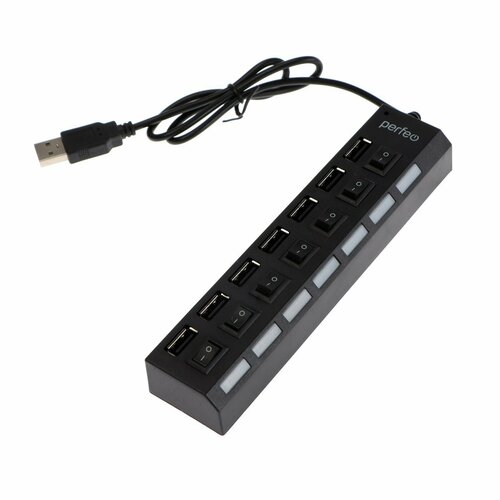 Разветвитель USB Hub H033 7 портов USB 20 чёрный 117900₽