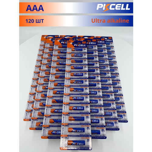 Батарейки PKCELL ААА мизинчиковые алкалиновые (120 штук)