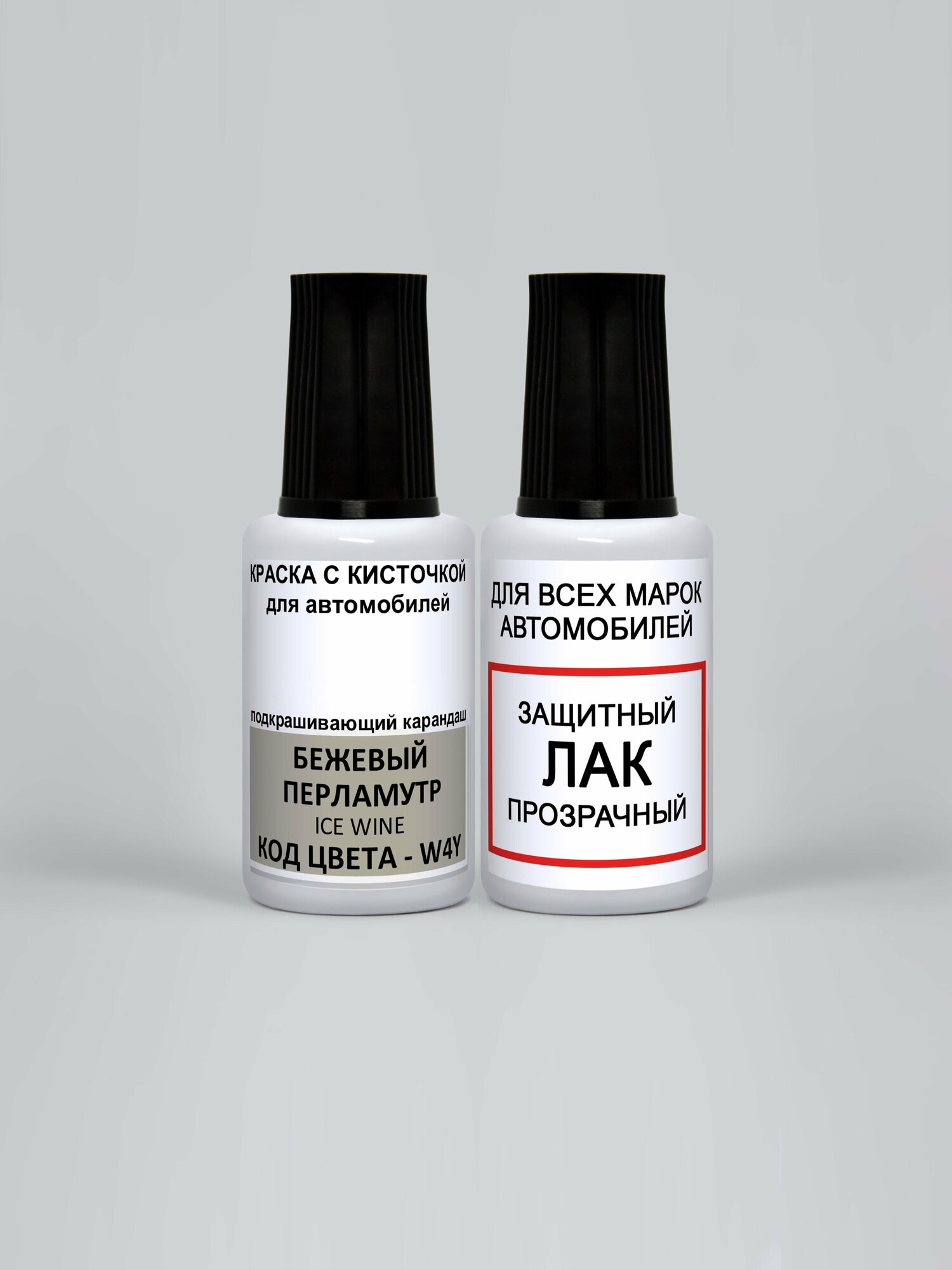 ADC Paint Краска для сколов во флаконе с кисточкой W4Y Kia / Hyundai Бежевый перламутр, Ice Wine, краска+лак 2 предмета 35мл