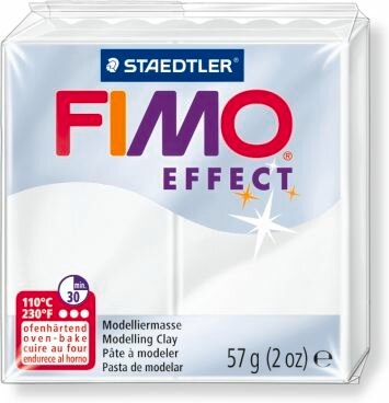 Полимерная глина FIMO Effect 014 белый полупрозрачный 57г