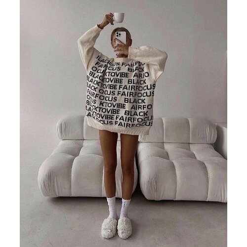 Свитер, размер 42/46, бежевый