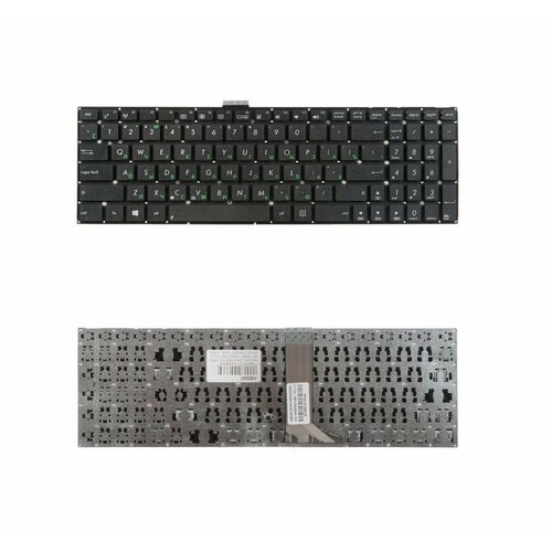 Keyboard / Клавиатура для ноутбука Asus A551CA, A553MA, A555L, F550V, F551CA, F551MA, F553MA, F555L, K553MA, K555, черная без рамки, ZeepDeep keyboard клавиатура для ноутбука asus a551ca a553ma a555l f550v f551ca f551ma f553ma f555l k553ma k555 черная без рамки zeepdeep