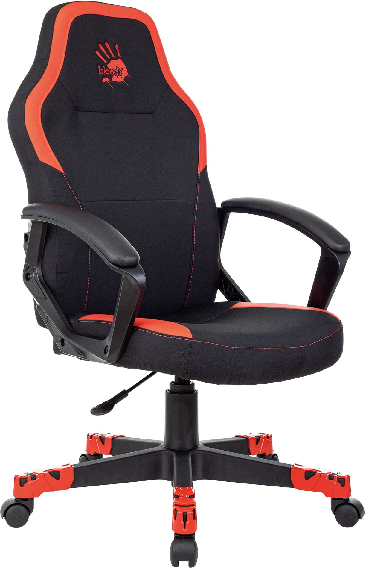 Кресло игровое A4Tech Bloody GC-190, черный/красный, текстиль/эко. кожа, до 120кг