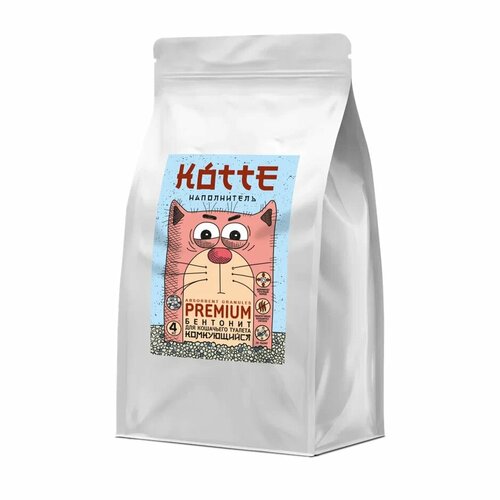 Наполнитель для кошачьего туалета Зоогурман котте PREMIUM Бентонитовый комкующийся 4 кг 516₽