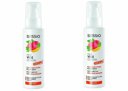 Sessio Крем для волос Vege Coctail, мультифункциональный, ВВ, 100 мл, 2 шт