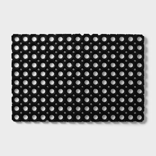 Коврик ячеистый грязесборный, 40×60×2,2 см, цвет чёрный, "Hidde", материал резина