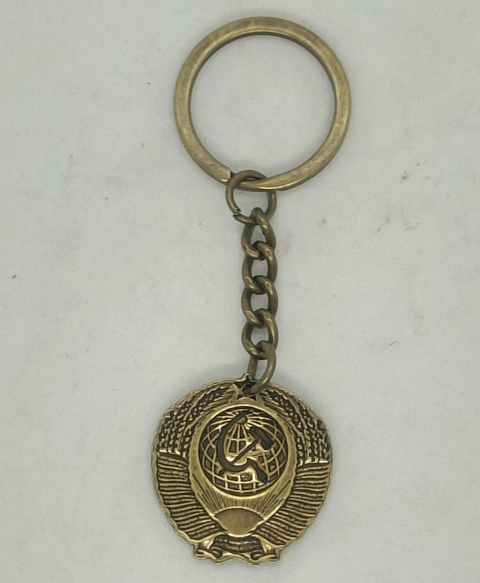 Брелок, коричневый, золотой — фото 1