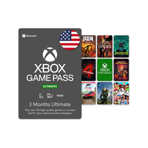 Подписка Xbox Game Pass Ultimate регион США 3 месяца 415000₽