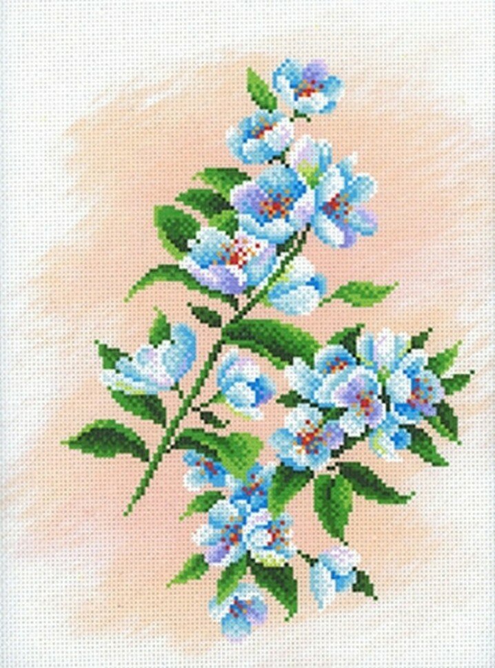 Канва с рисунком для вышивания М  П  Студия СК 058 Яблоневый сад  20 x 29 см