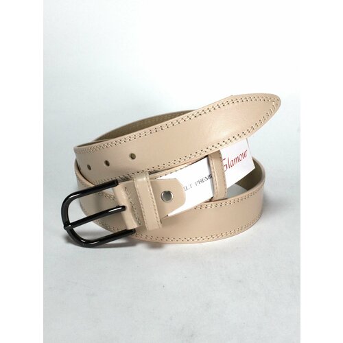 фото Ремень glamour, размер 110, бежевый