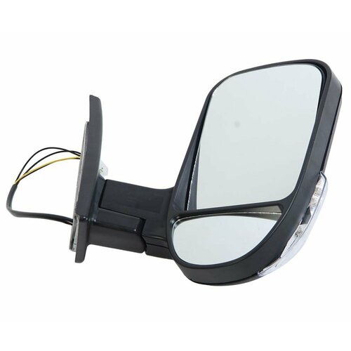 Зеркало боковое ГАЗ-3302 Бизнес правое обогрев с повторителем поворота Черное матовое SKV