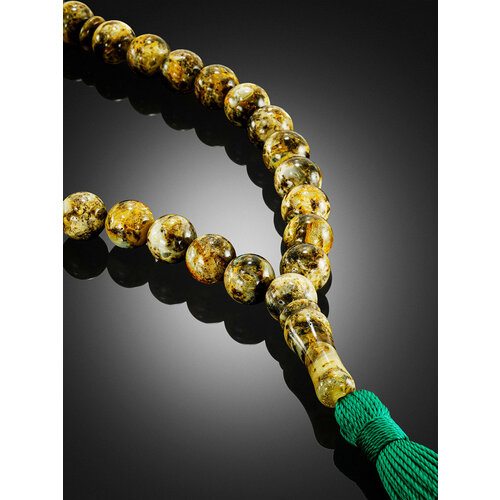 фото Браслет-нить, янтарь, 10 шт., размер 28 см, размер one size, диаметр 10 см, черный amberhandmade