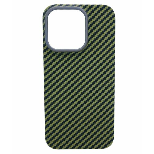 Карбоновый чехол для iPhone 14 Pro Max KZDOO Kevlar Зеленый