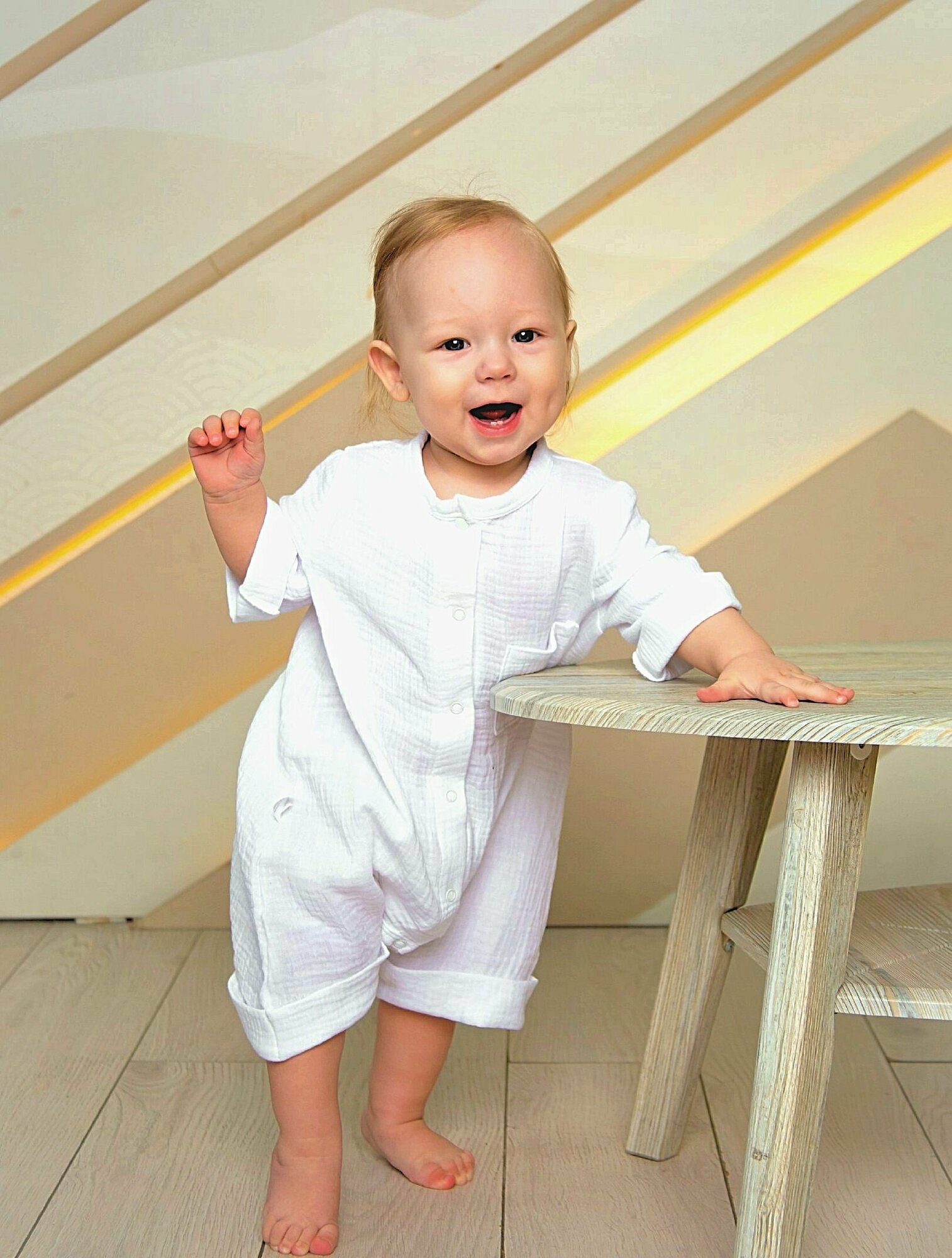 Песочник Jolly Baby, размер 56-62, ,белый