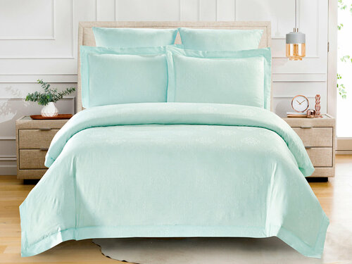 Комплект постельного белья Cleo Soft cotton, 024-SC, евростандарт, жаккард