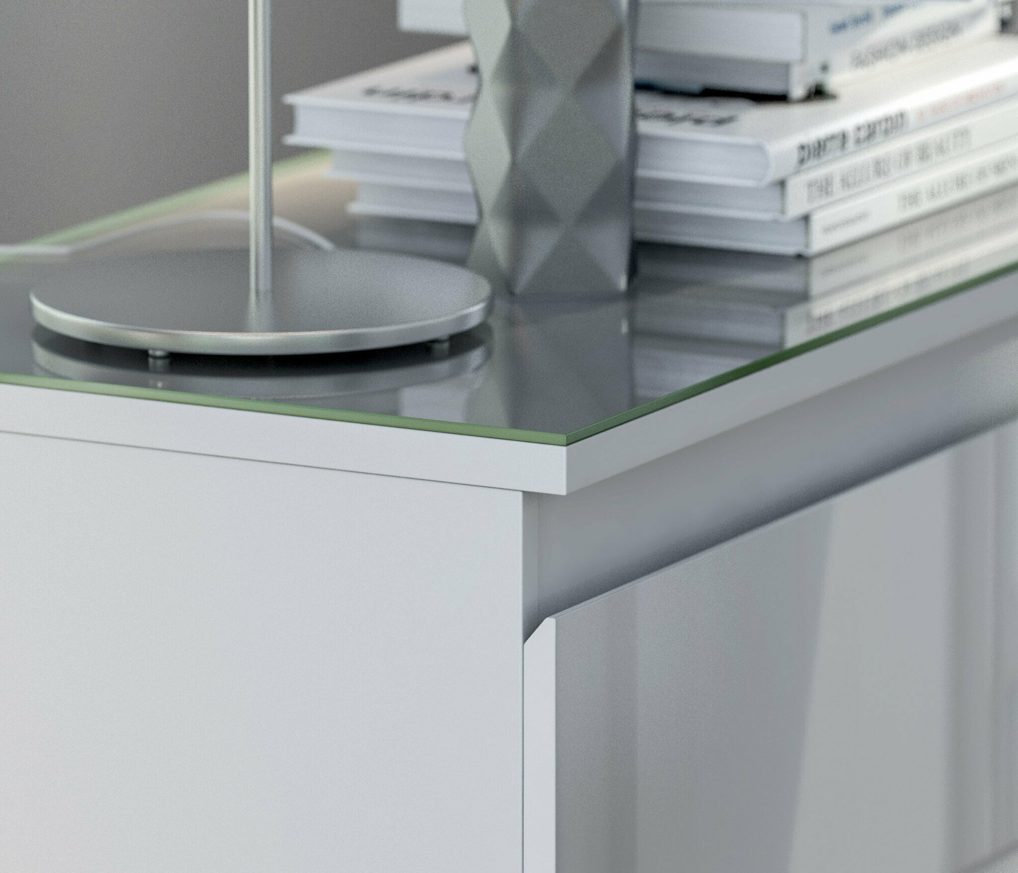 фото Стеклянная крышка Медея СБ-2553 для комода 80*44 см, столплит