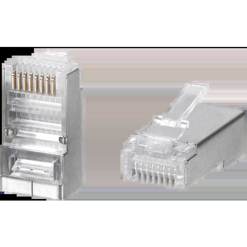 Коннектор WRLINE (WR-8P8C-5E-SH) FTP кат.5E RJ45 прозрачный (упак:100шт)