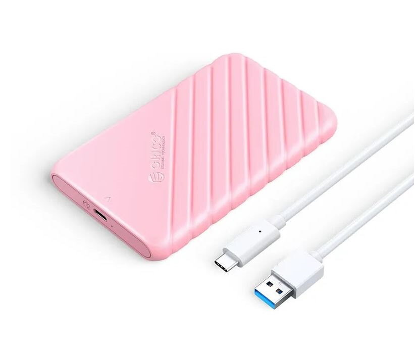 Внешний жесткие диски 500GB USB3.1 Gen1 Type-C ORICO-2.5" Pink — фото 7