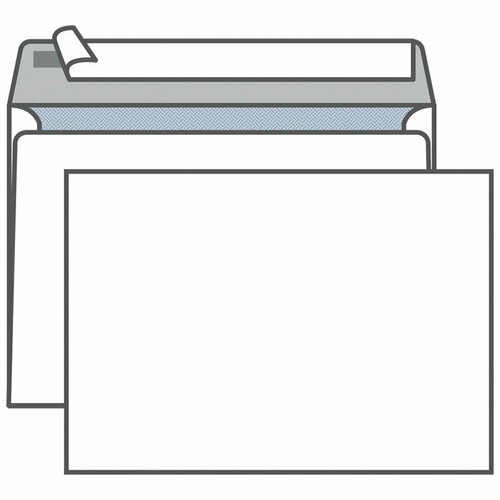 Конверт C5, KurtStrip, 162*229мм, б/подсказа, б/окна, отр. лента, внутр. запечатка, 100 штук, 257769