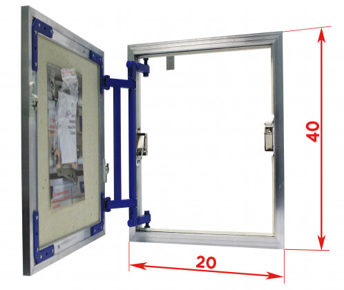 Люк под плитку Люкер с регулируемыми петлями Lyuker AL-KR 40x20