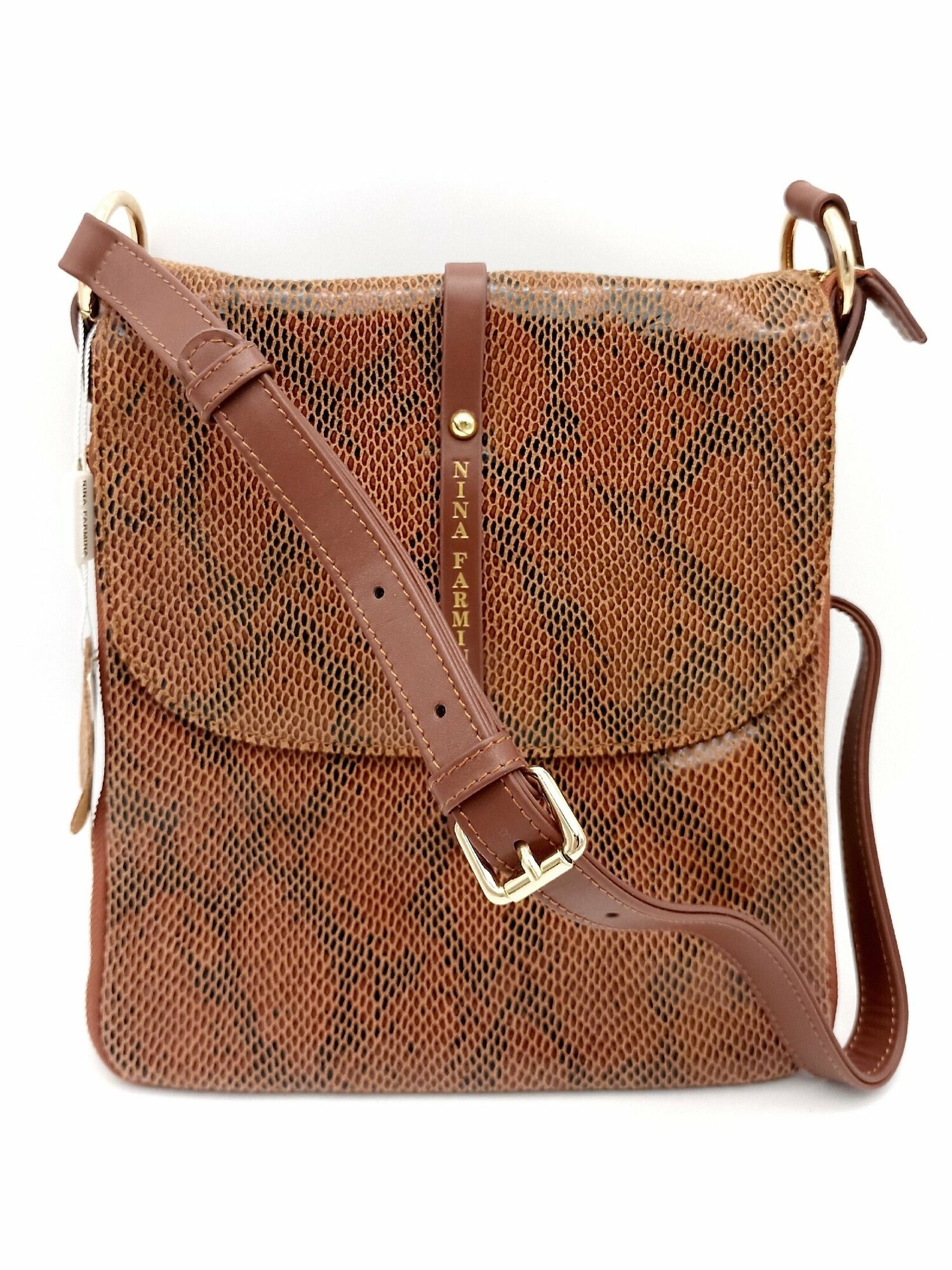 фото Сумка женская из натуральной кожи лазерной обработки Adele Red