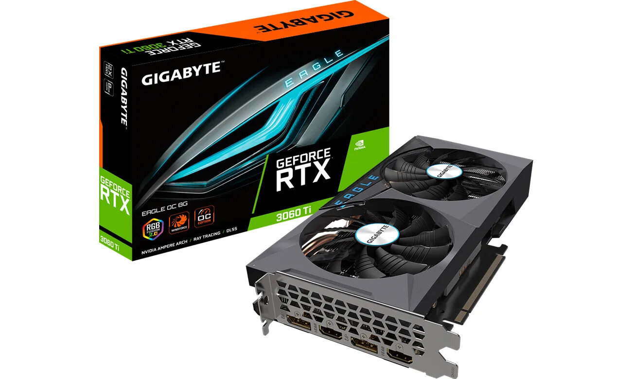 Видеокарта GIGABYTE NVIDIA GeForce RTX 3060Ti , LHR, 8ГБ, GDDR6, OC, LHR, Ret - фото №20