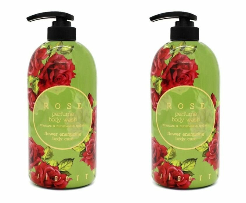 Jigott Парфюмированный лосьон с экстрактом розы Rose Perfume Body Lotion, 500 мл - 2 штуки