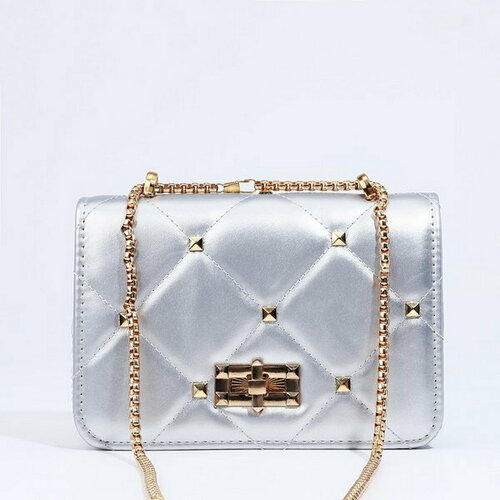 фото Сумка мессенджер сима-ленд, серебряный, золотой