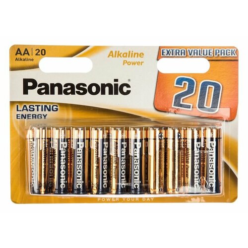 Батарейка щелочная Panasonic LR6 (AA) Alkaline Power 1.5V (20шт.) батарейки щелочные panasonic alkaline power aa lr6 20 шт пальчиковые