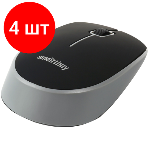Комплект 4 шт Мышь беспроводная Smartbuy ONE 368AG серый черный USB 3btnRoll 229200₽