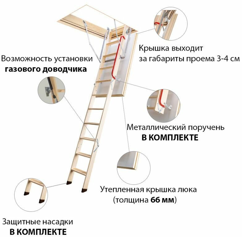 Чердачная лестница Fakro LTK Thermo 700*1400*2800 (70*140 см)