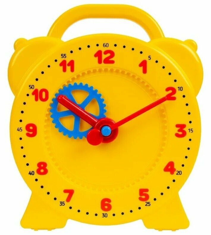 Игрушечные часы с механизмом технок / часы настенные детские / часы механические / развивающие игрушки