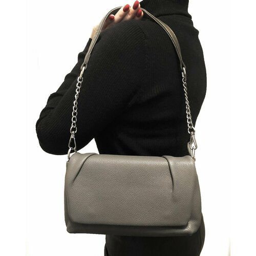 фото Сумка мессенджер , фактура матовая, зернистая, серый bental