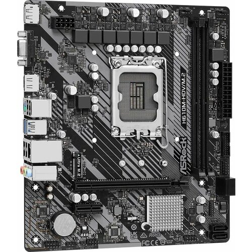 Материнская плата Asrock H610M-HDVM2 R20 Soc-1700 Intel H610 2xDDR4 mATX VGAHDMIDP 907200₽