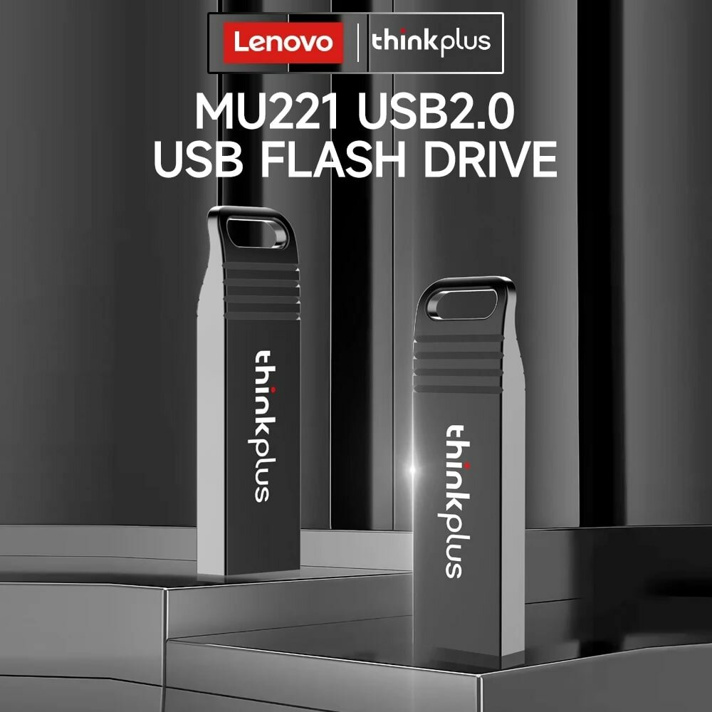 USB-флеш-накопитель Lenovo MU221-16GB, черный металлик