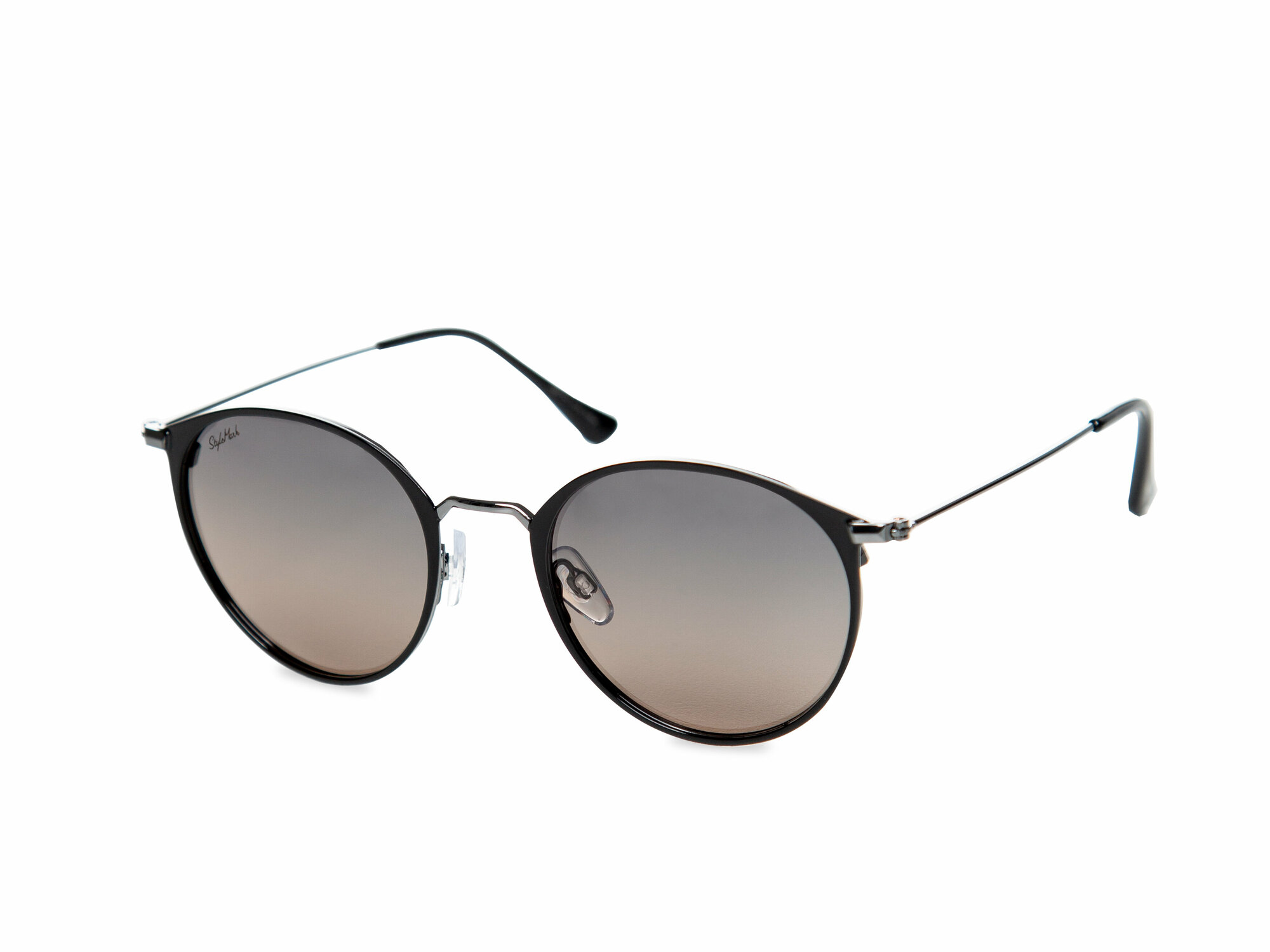 Солнцезащитные очки StyleMark, серый, коричневый, черный, серебряный
