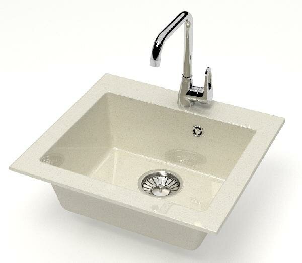 Мойка глян. Гала Z35Q2(беж.) 480x440x160 без сифона Granit MARR BERGG