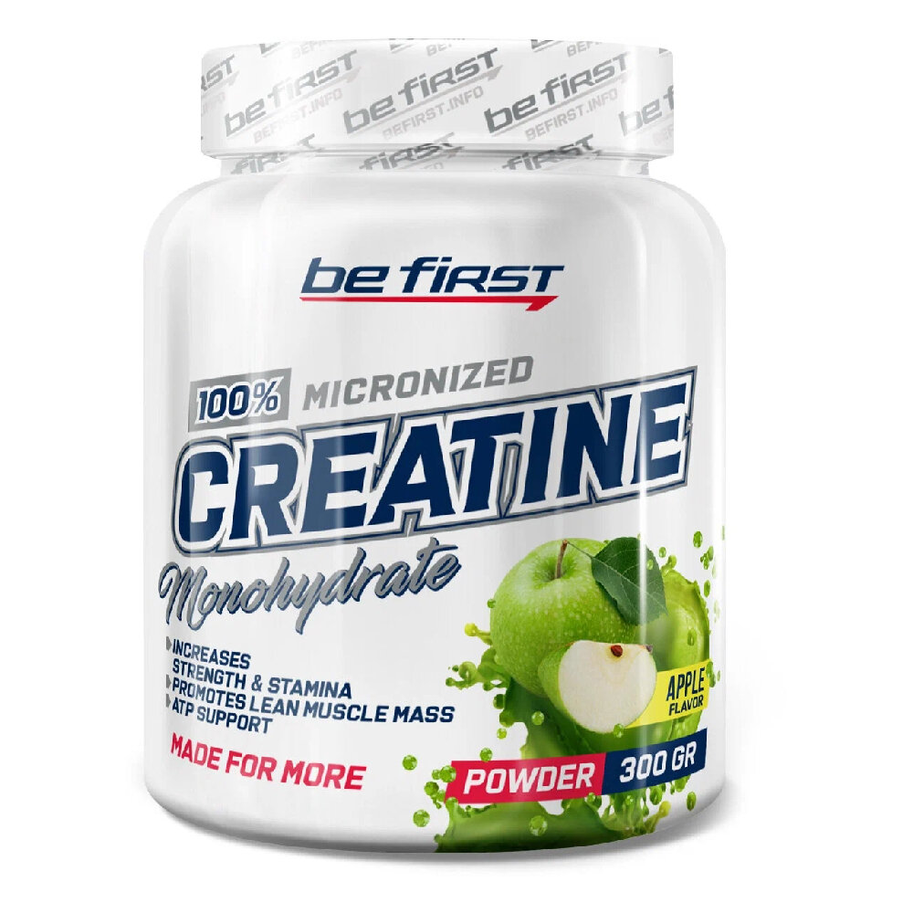 BeFirst, Micronized Creatine Monohydrate Powder (300 г) (яблоко)