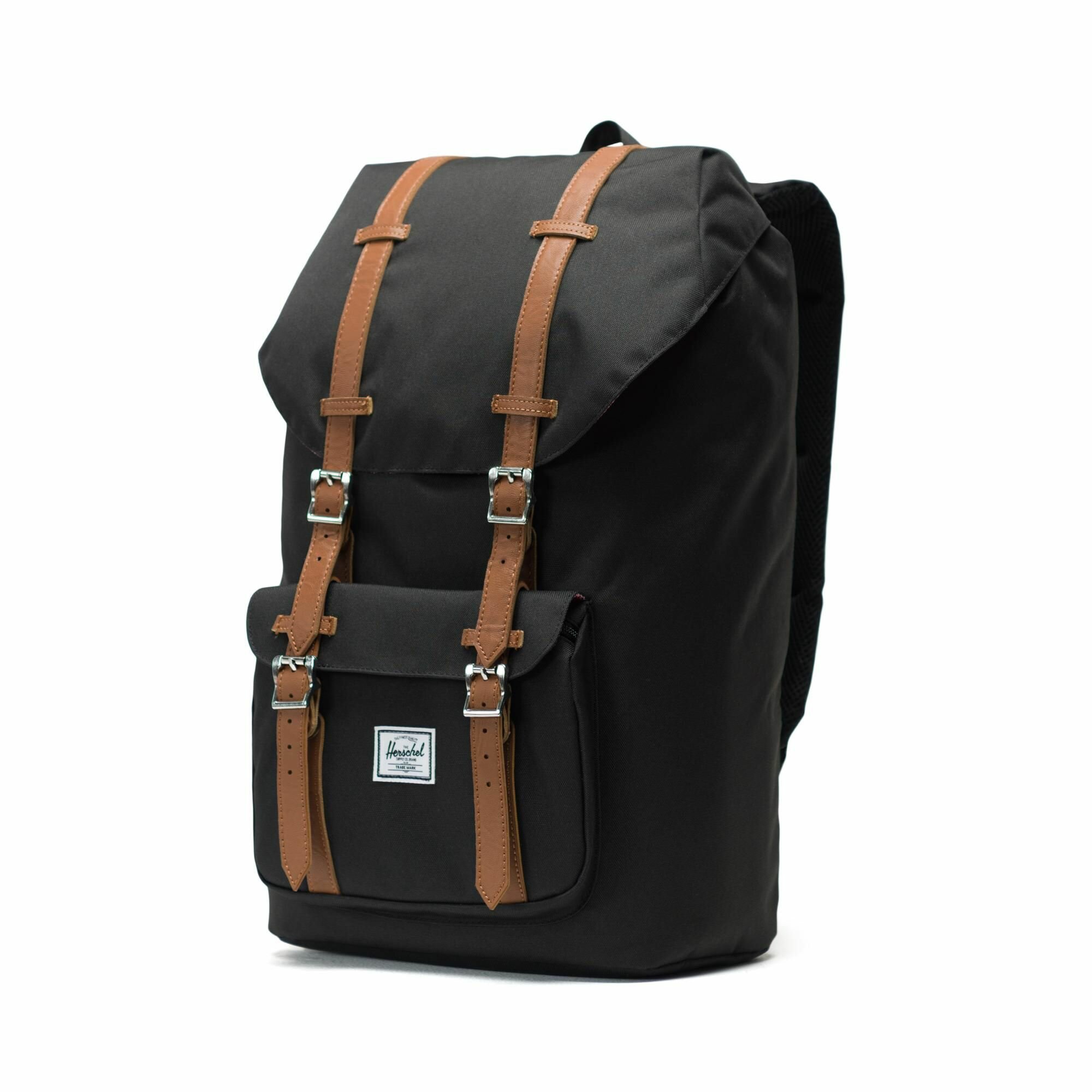 Городской рюкзак Herschel Little America 25, Black/Tan Synthetic Leather