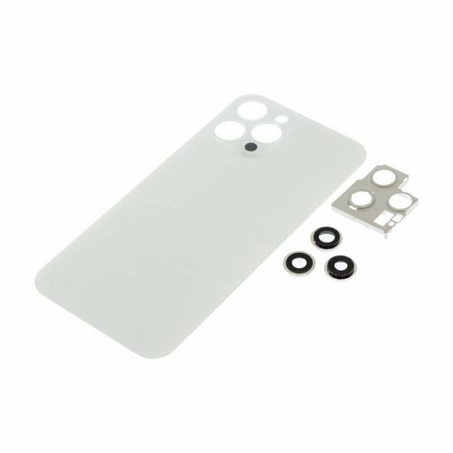 Задняя крышка для Apple iPhone 12 Pro Max (в сборе со стеклом камеры) серебро, AAA задняя крышка стекло iphone 11 pro max c увел вырезом серебро 1кл