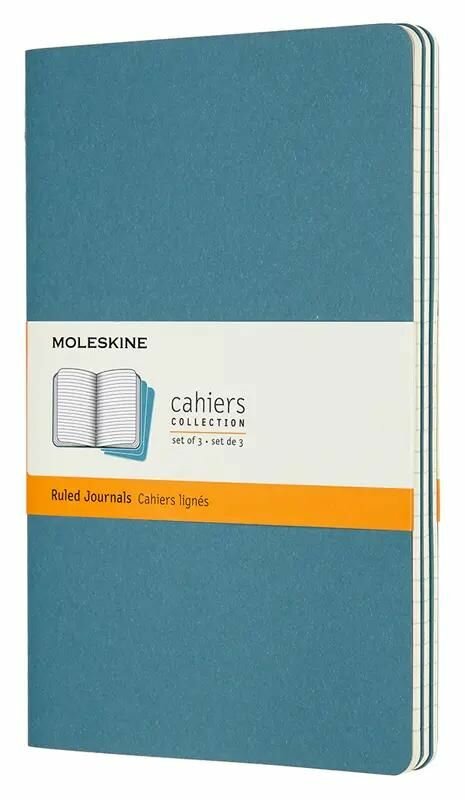 Блокнот Moleskine Cahier Journal, 80стр, в линейку, голубой [ch016b44]