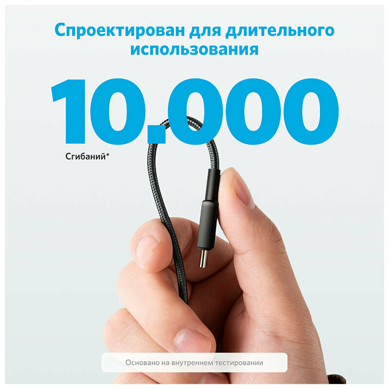 Кабель Anker 322 USB-C/USB-C 18 м черный