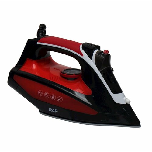 Профессиональный электрический паровой утюг RAF R-1233R 2200 Вт для одежды с керамической подошвой красный 429000₽