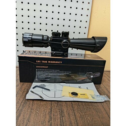 фото Прицел оптический 3.5-10x40 c лазерным целеуказателем jgbgm8 marcool