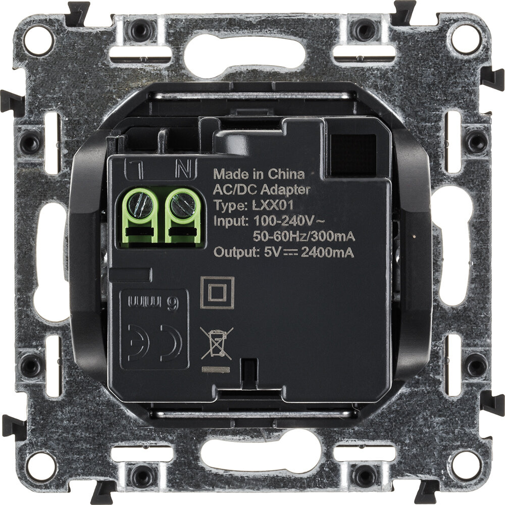 Valena Allure 754996 Розетка USB (2xUSB, под рамку, скрытая установка, слоновая кость) Legrand - фото №5