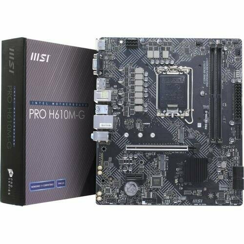 Материнская плата Msi PRO H610M-G gigabyte ga g41m combo gq s775 pci e svga gblan sata microatx 2ddr ii 2ddr iii